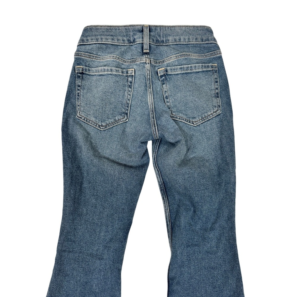 Hollister Ultra Low Rise Flare Jeans W24 Short Light Wash Y2K Bell Bottom Denim - Picture 3 of 10